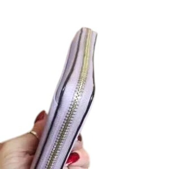 Kate Spade Purple Leather Full Size Zip Wallet EUC - Picture 5 of 7